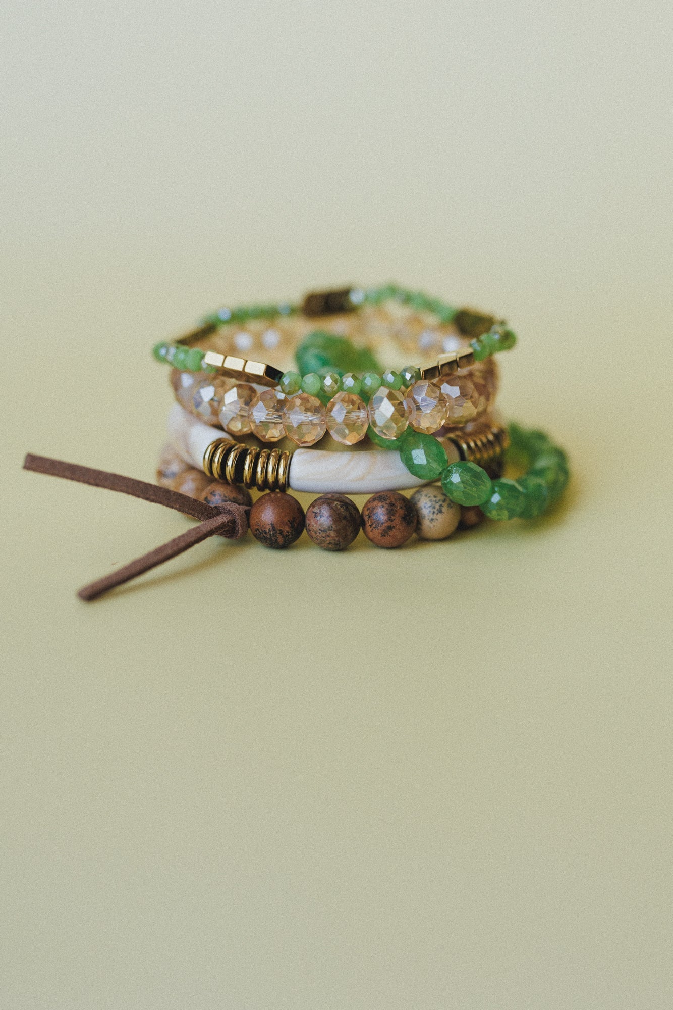 Romilly Bracelet Set - Green Multi - Pre Order