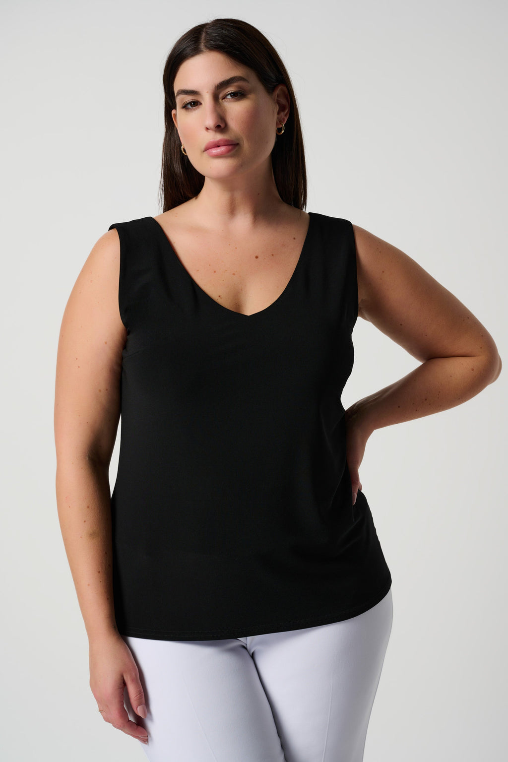 Classic V-Neck Cami Tank, Black