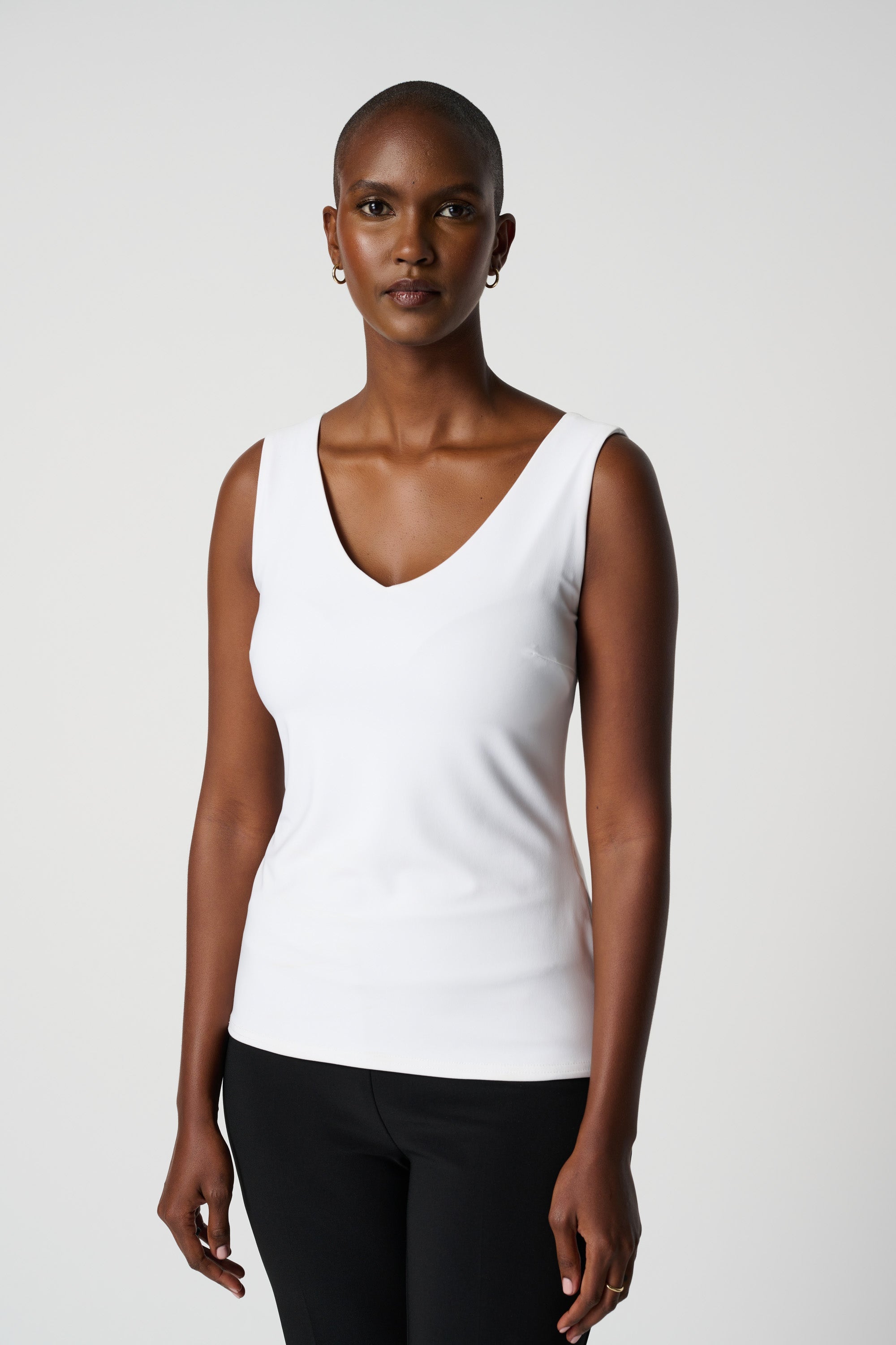 Classic V-Neck Cami Tank, Vanilla