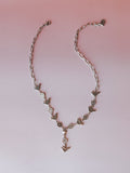 Birds and Daisies Necklace - Silver