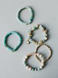 Summer Glow Beaded Bracelets - Aqua - Pre Order