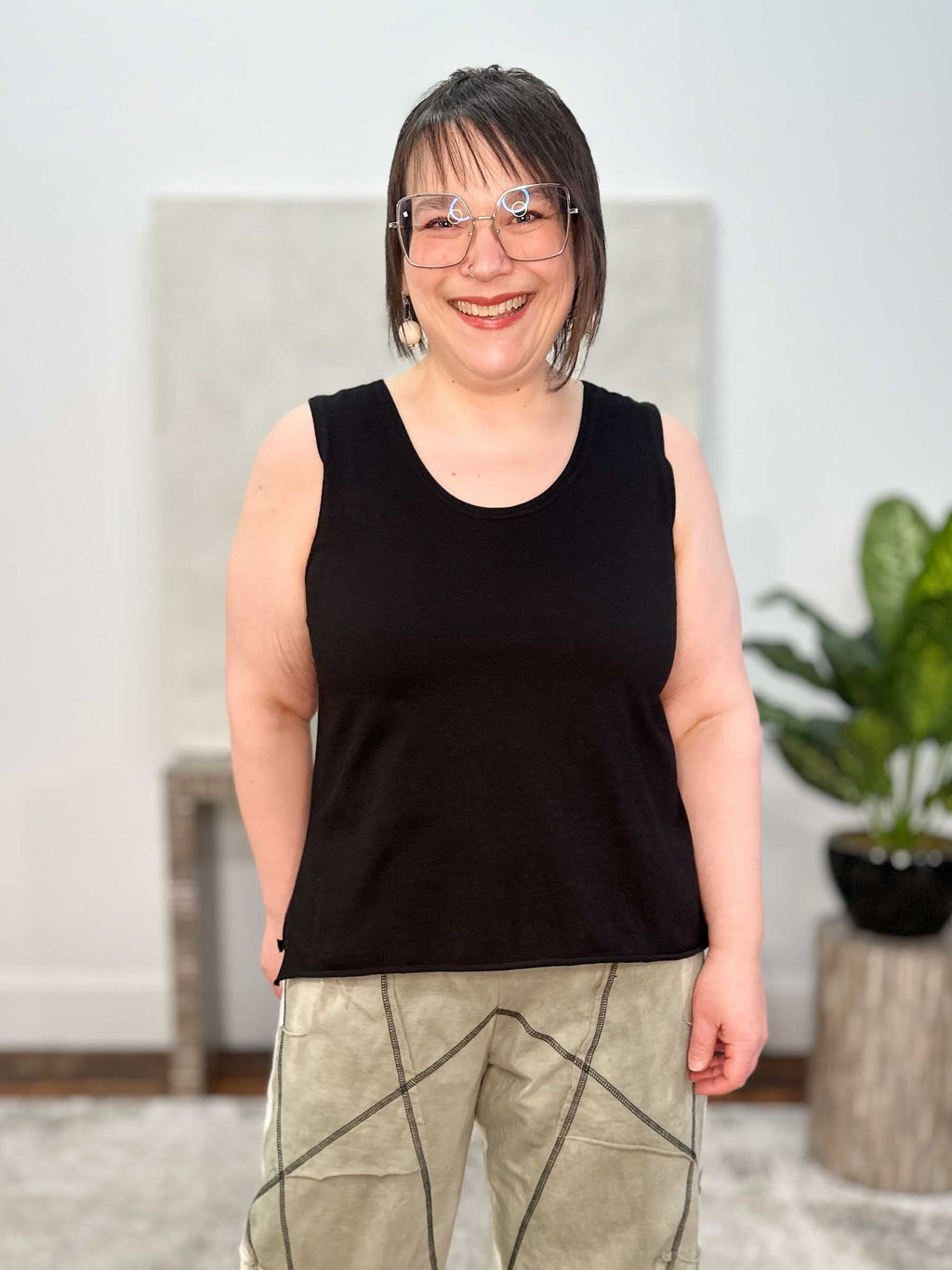 Knit Tank, Black
