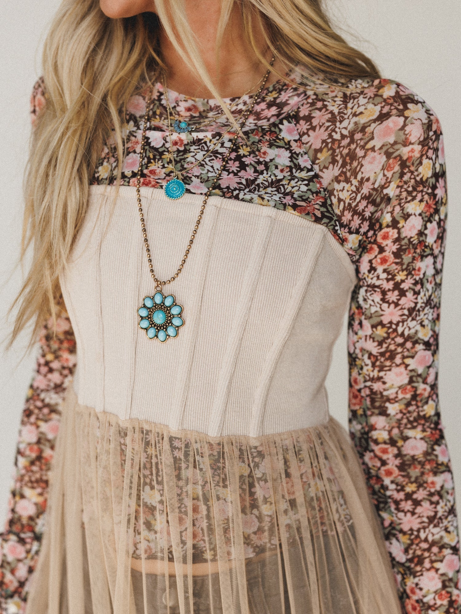 Suntrace Necklace - Turquoise - Pre Order