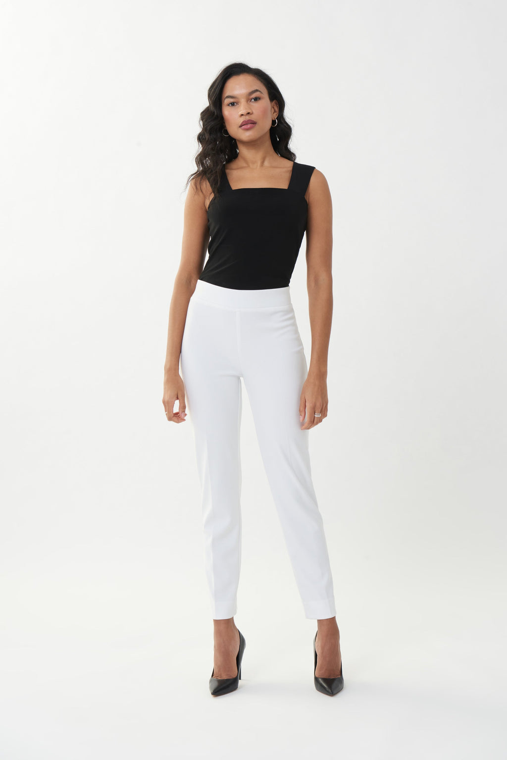Classic Square Neck Cami Tank, Black