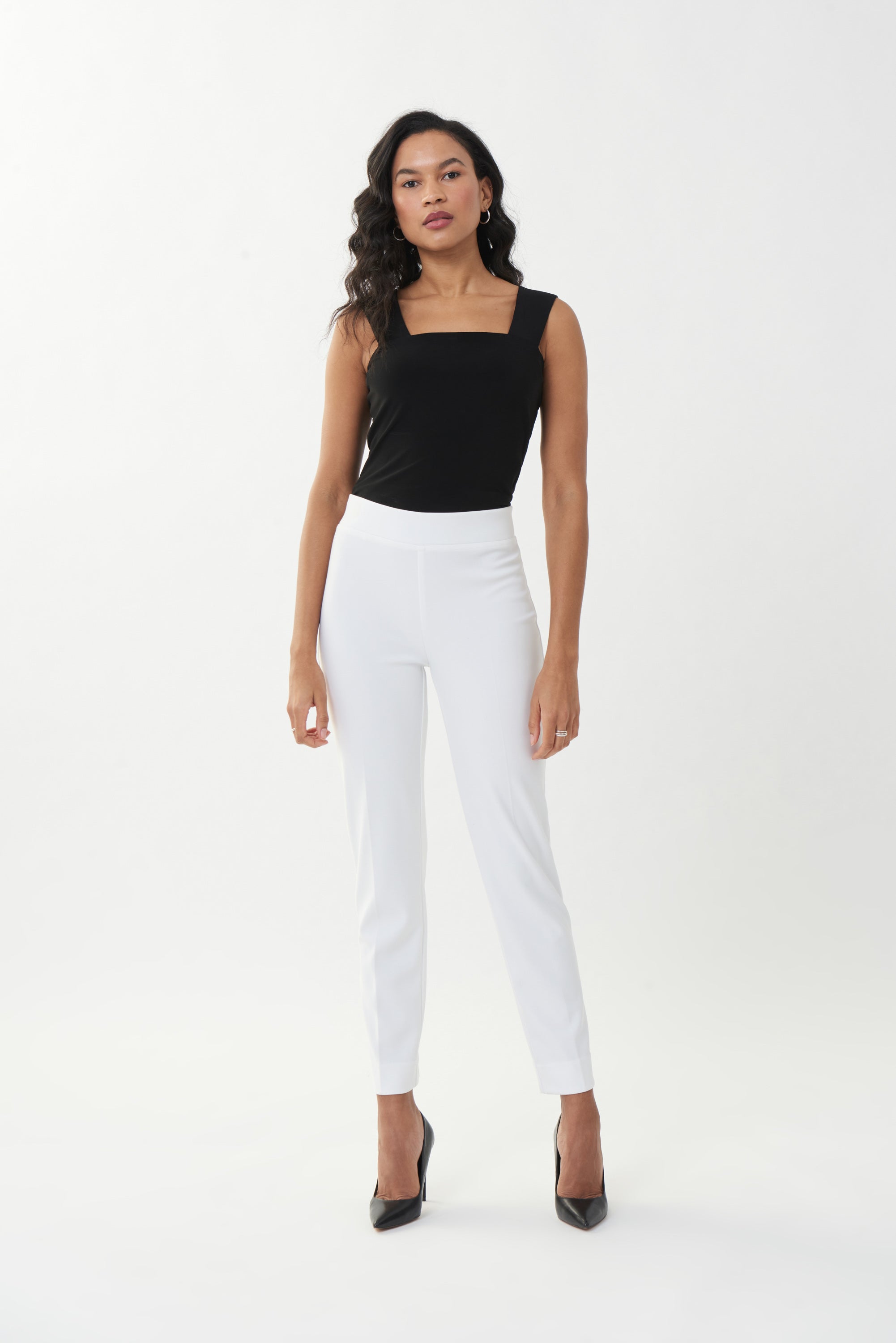 Classic Square Neck Cami Tank, Black