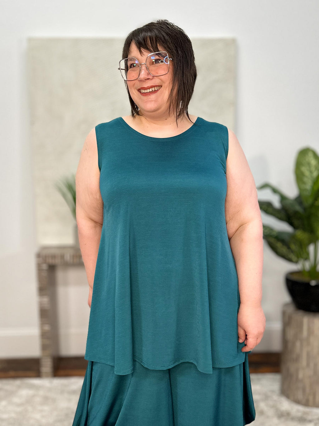 Desa Tank Tunic, Teal Salt Vogue