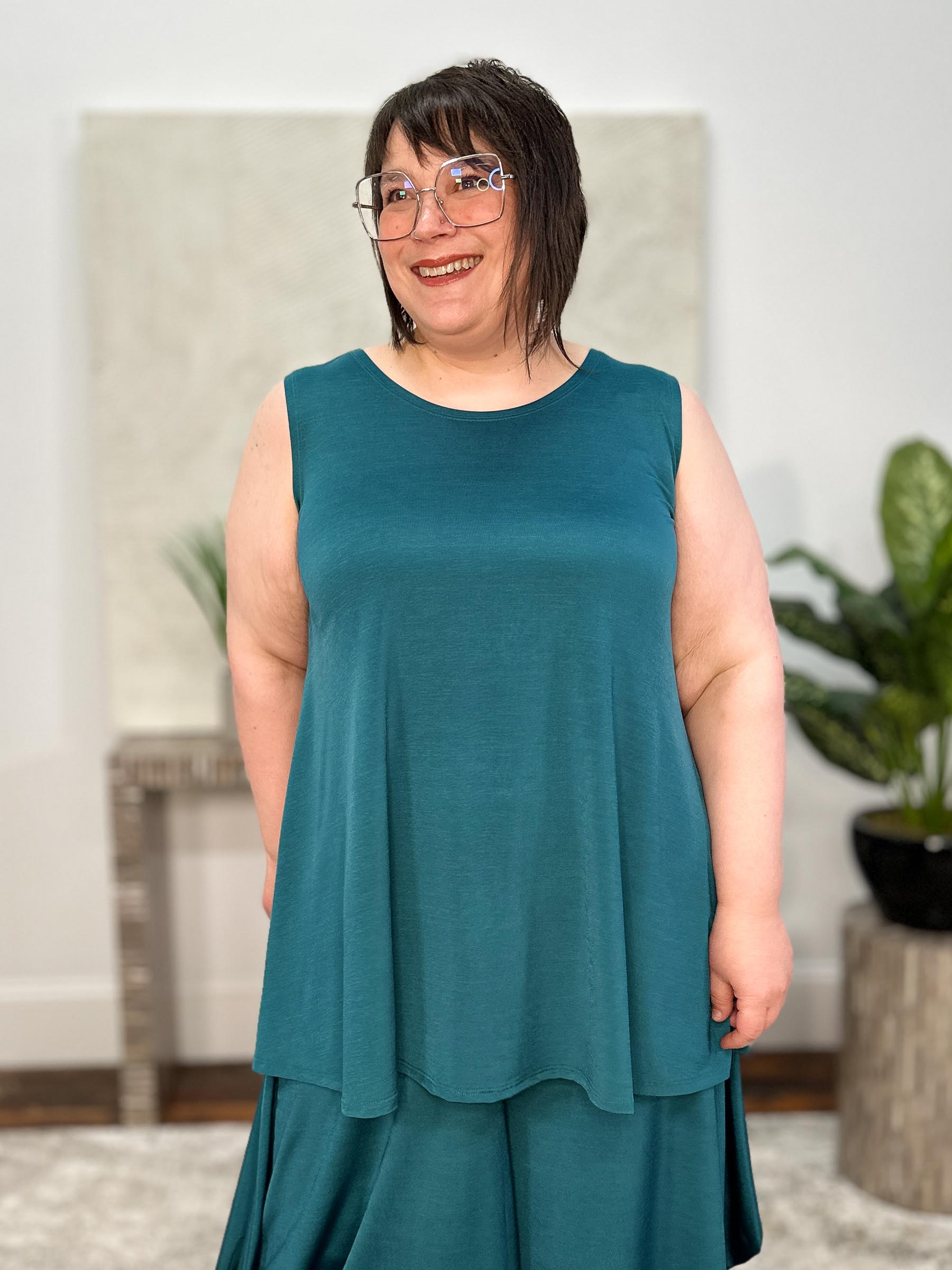 Desa Tank Tunic, Teal Salt Vogue