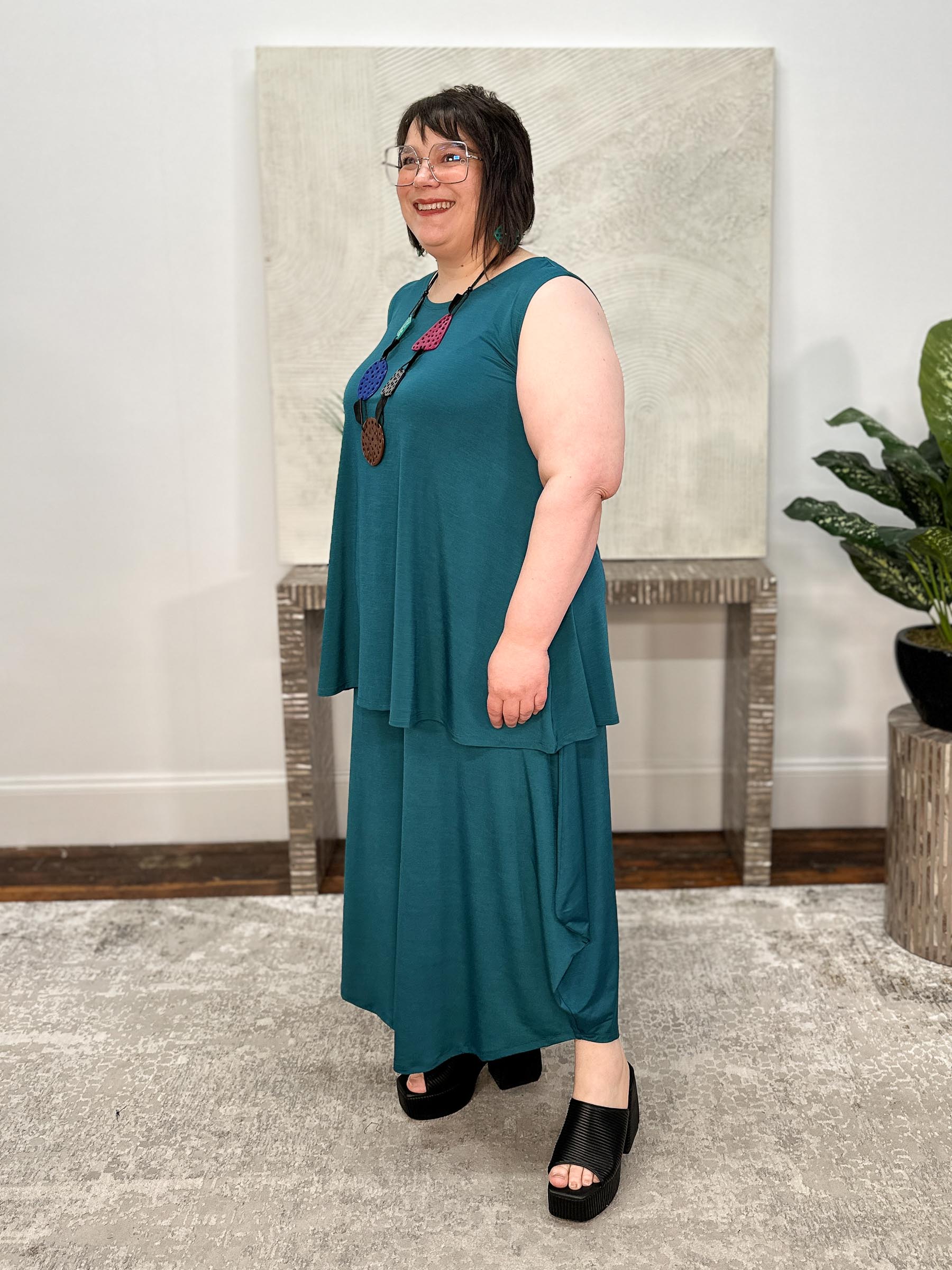 Desa Tank Tunic, Teal Salt Vogue