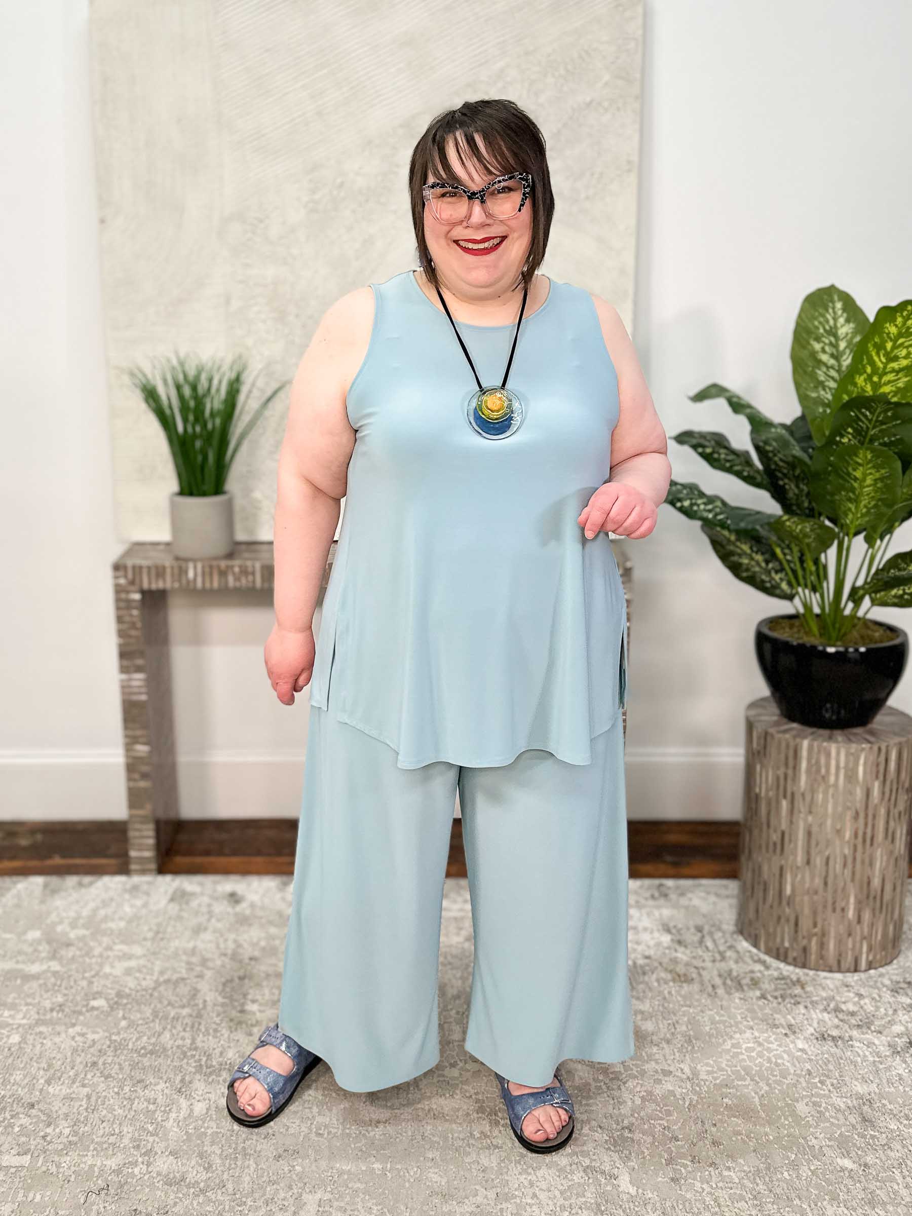Sleeveless Go To Classic T Relax, Stone Blue