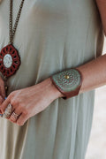 Grecian Leather Cuff Bracelet - Pre Order